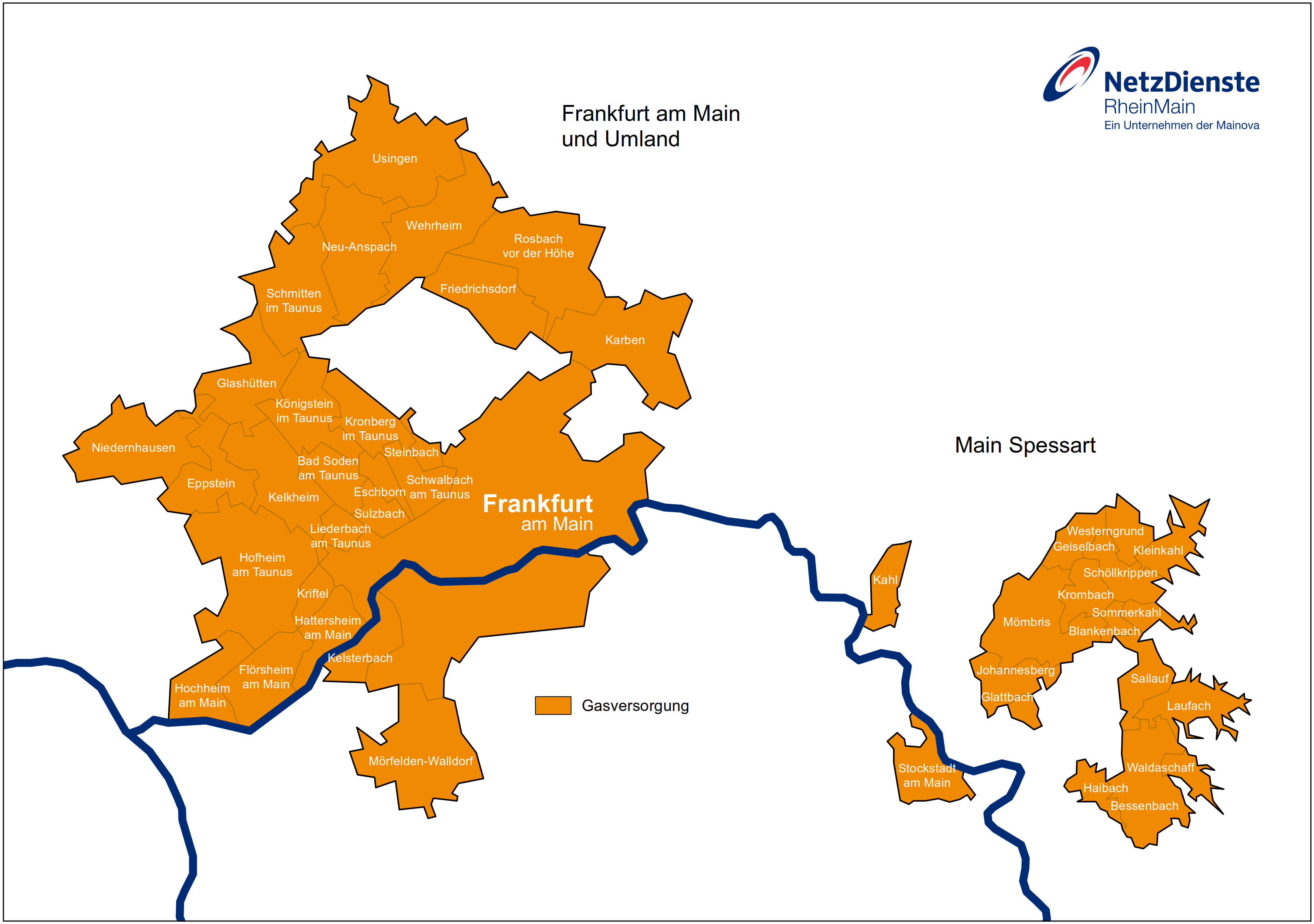 Erdgasverteilnetz der NRM