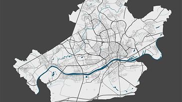 Stadtplan der Stadt Frankfurt 