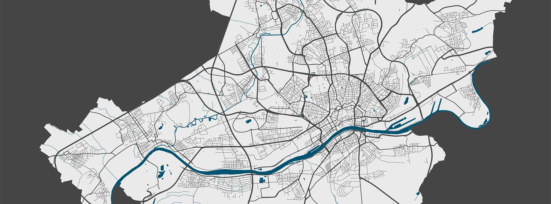 Stadtplan der Stadt Frankfurt 