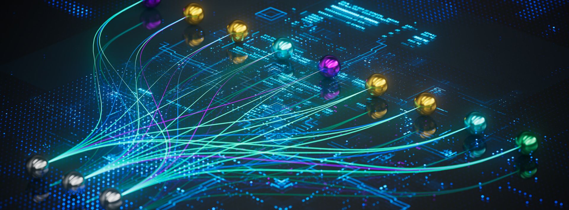 Visualisierung von Datenströmen, die sich über eine digitale Leiterplatte verteilen